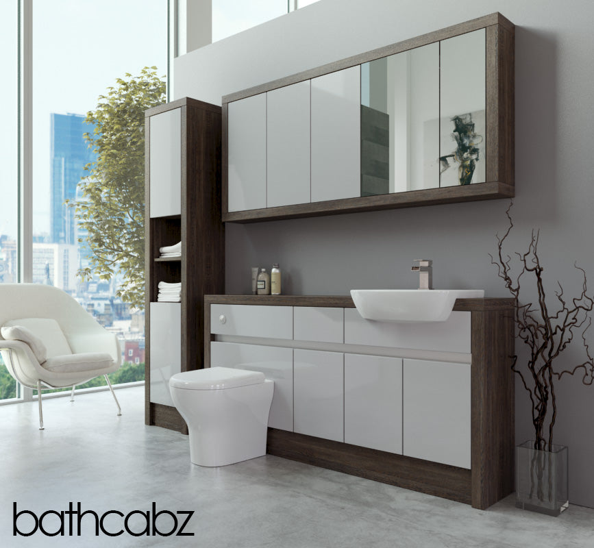SIDONA MALI WENGE BASE, WALL & TALL UNIT BATHROOM FITTED FURNITURE