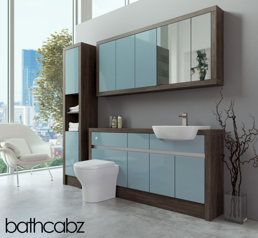 SIDONA MALI WENGE BASE, WALL & TALL UNIT BATHROOM FITTED FURNITURE