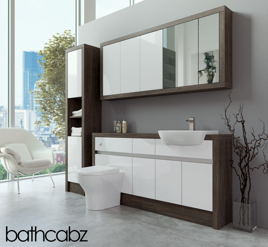 SIDONA MALI WENGE BASE, WALL & TALL UNIT BATHROOM FITTED FURNITURE