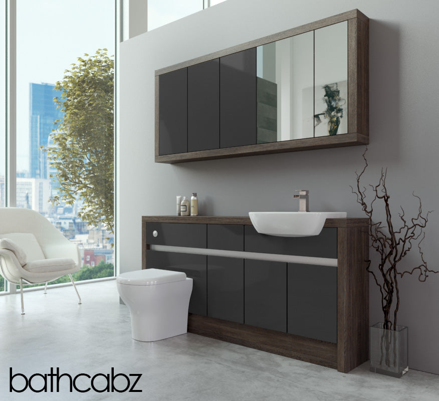 SIDONA MALI WENGE BASE & WALL UNITS BATHROOM FITTED FURNITURE