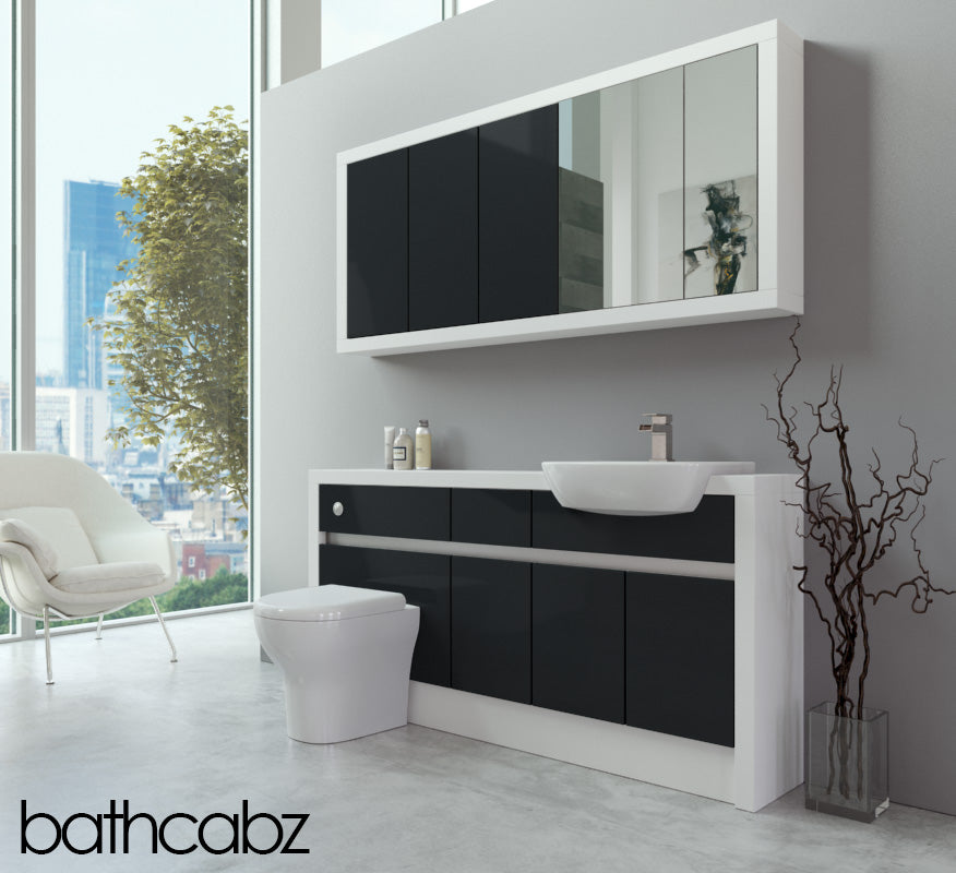 SIDONA WHITE MATT BASE & WALL UNITS BATHROOM FITTED FURNITURE