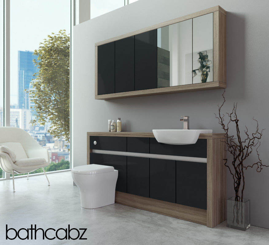 SIDONA DRIFTWOOD BASE & WALL UNITS BATHROOM FITTED FURNITURE