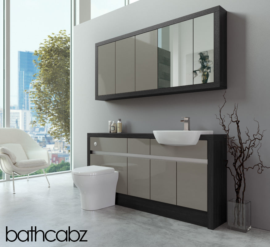 SIDONA HACIENDA BLACK BASE & WALL UNITS BATHROOM FITTED FURNITURE