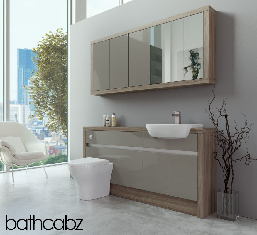 SIDONA DRIFTWOOD BASE & WALL UNITS BATHROOM FITTED FURNITURE
