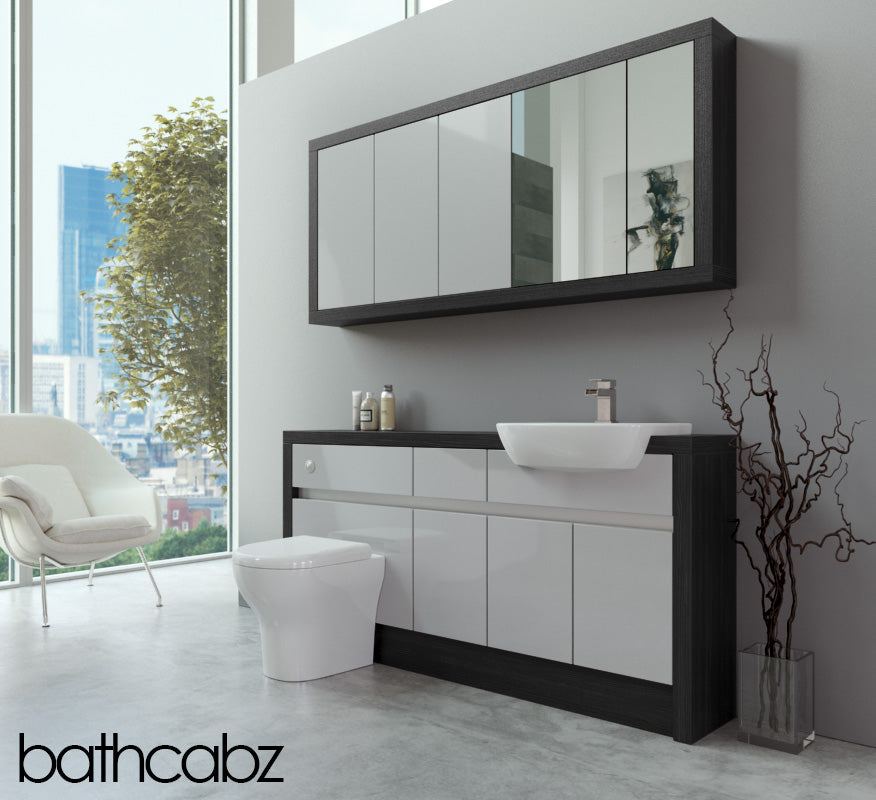SIDONA HACIENDA BLACK BASE & WALL UNITS BATHROOM FITTED FURNITURE