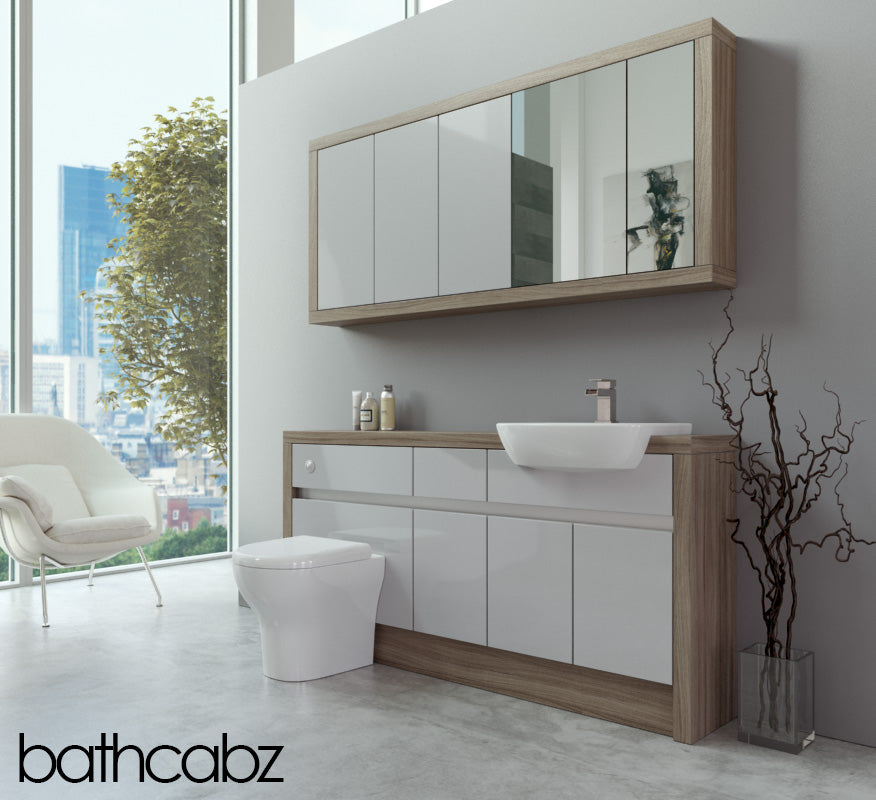 SIDONA DRIFTWOOD BASE & WALL UNITS BATHROOM FITTED FURNITURE
