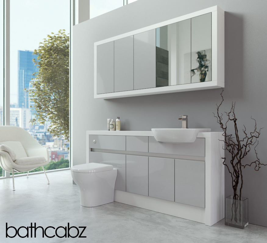 SIDONA WHITE MATT BASE & WALL UNITS BATHROOM FITTED FURNITURE
