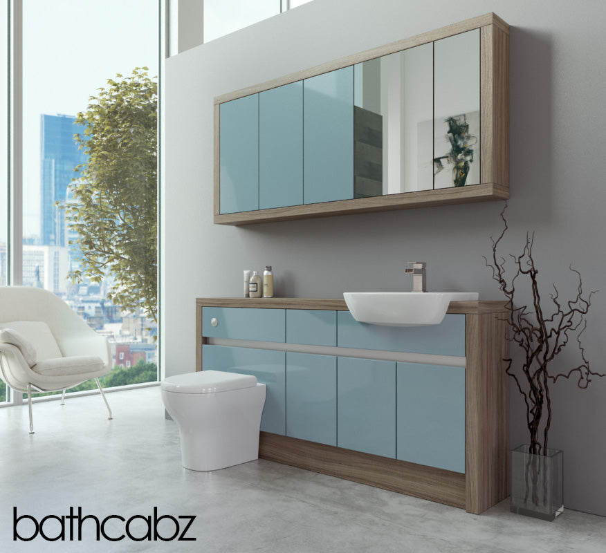SIDONA DRIFTWOOD BASE & WALL UNITS BATHROOM FITTED FURNITURE