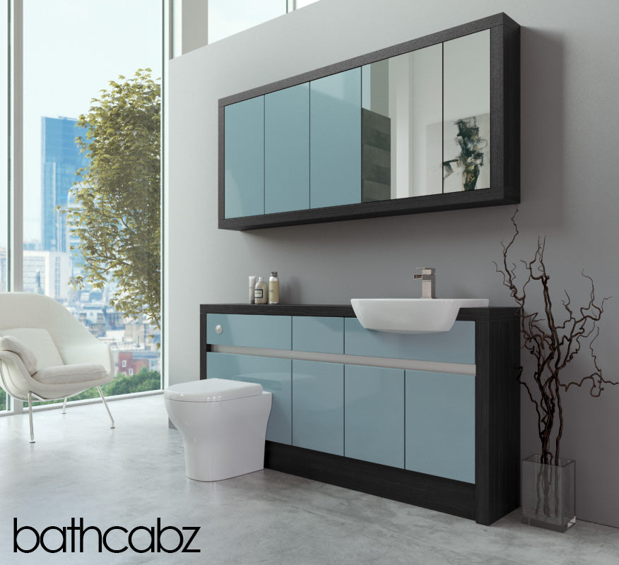 SIDONA HACIENDA BLACK BASE & WALL UNITS BATHROOM FITTED FURNITURE