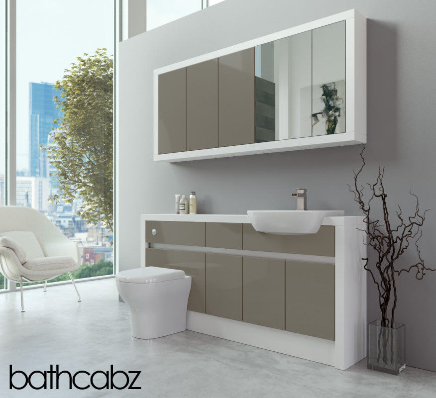 SIDONA WHITE MATT BASE & WALL UNITS BATHROOM FITTED FURNITURE
