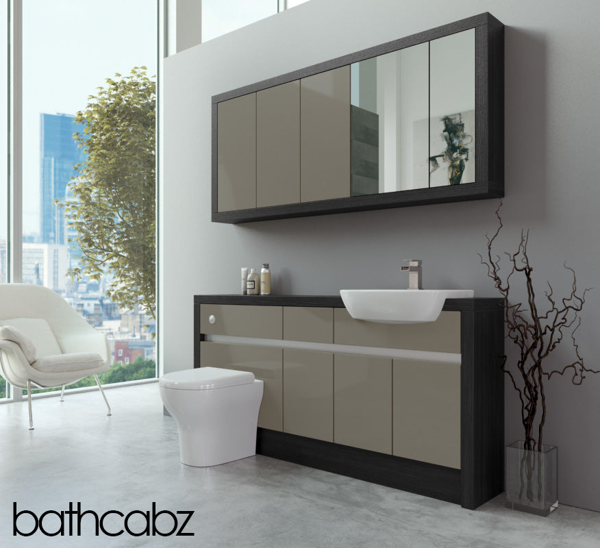 SIDONA HACIENDA BLACK BASE & WALL UNITS BATHROOM FITTED FURNITURE