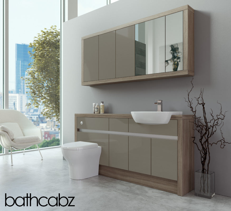 SIDONA DRIFTWOOD BASE & WALL UNITS BATHROOM FITTED FURNITURE