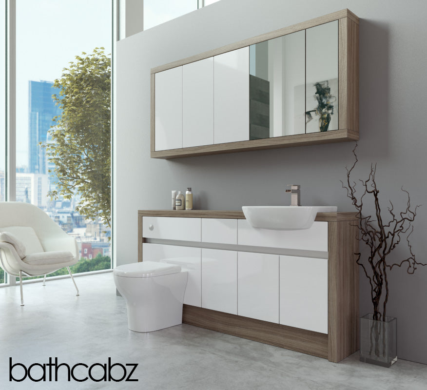 SIDONA DRIFTWOOD BASE & WALL UNITS BATHROOM FITTED FURNITURE