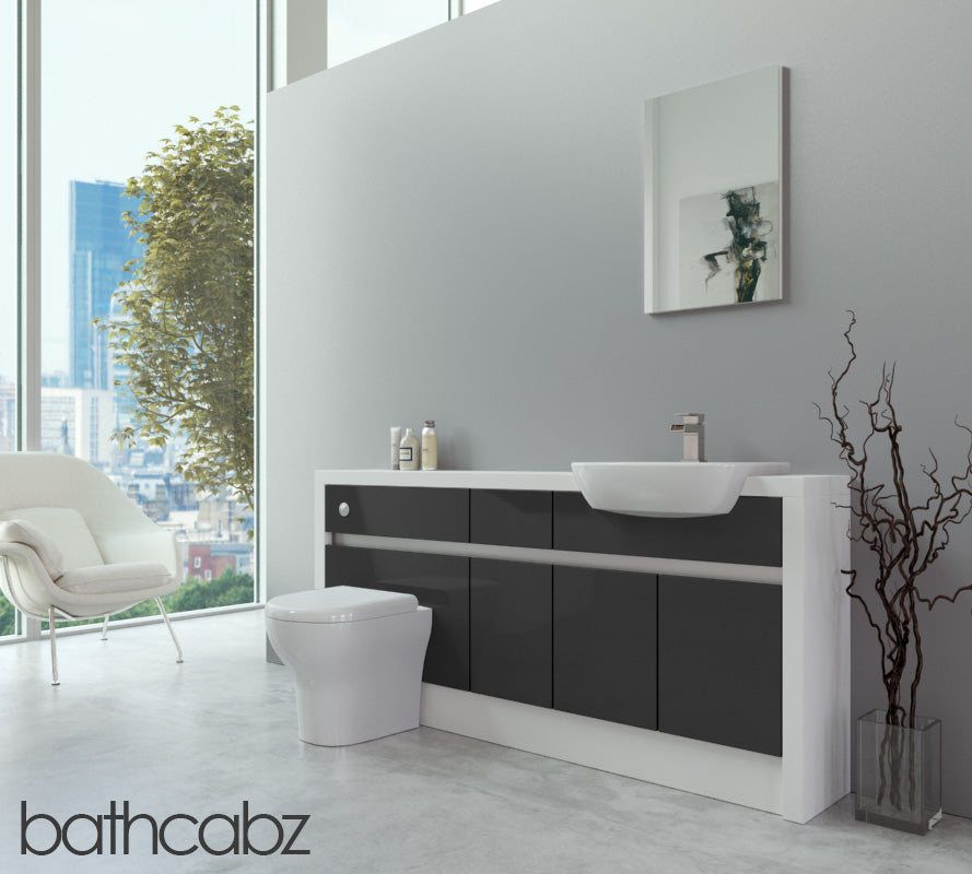 SIDONA WHITE MATT BASE UNITS BATHROOM FITTED FURNITURE