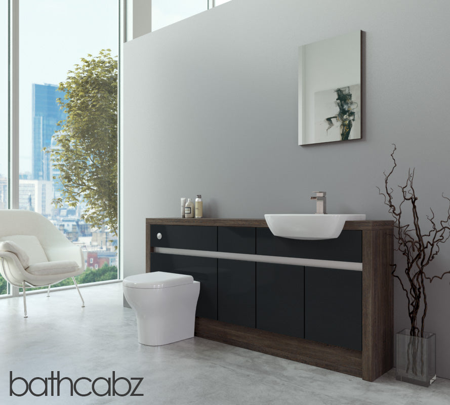 SIDONA MALI WENGE BASE UNITS BATHROOM FITTED FURNITURE