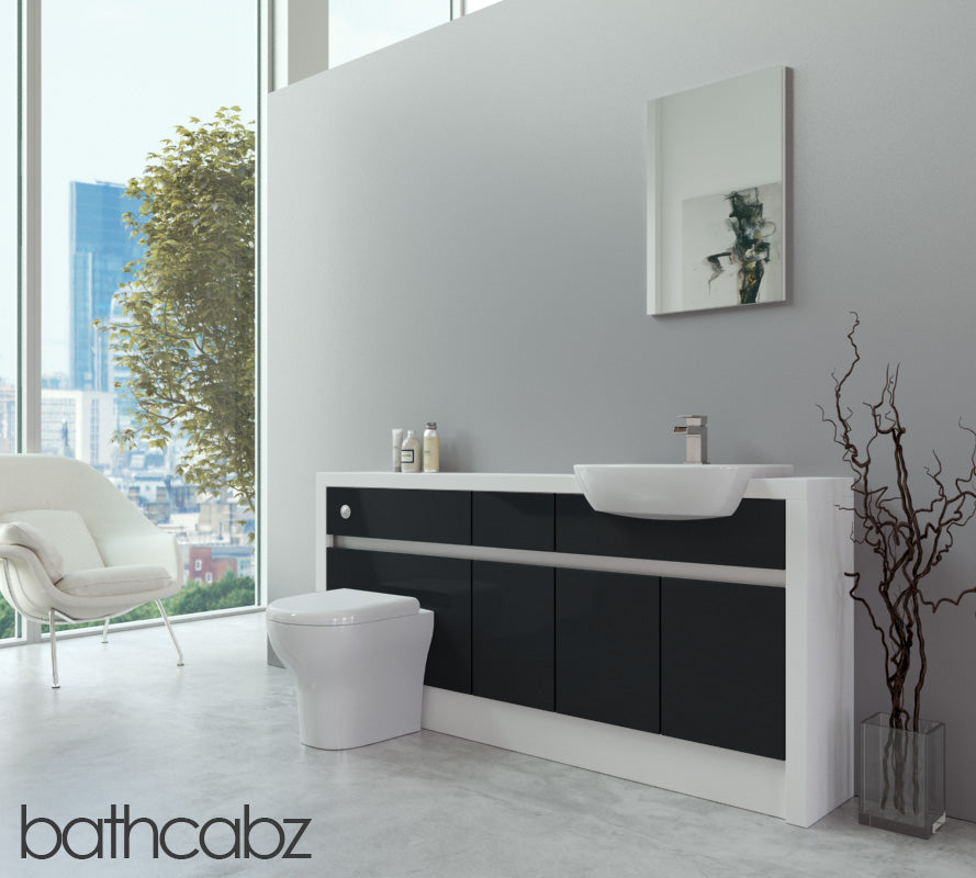 SIDONA WHITE MATT BASE UNITS BATHROOM FITTED FURNITURE