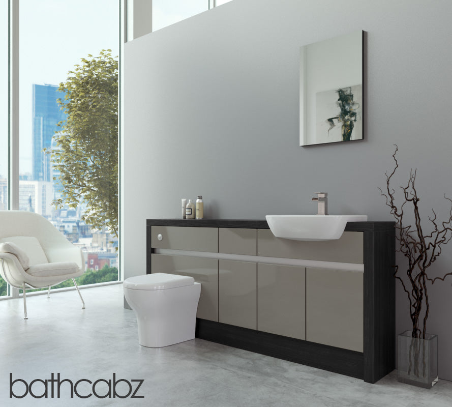 SIDONA HACIENDA BLACK BASE UNITS BATHROOM FITTED FURNITURE