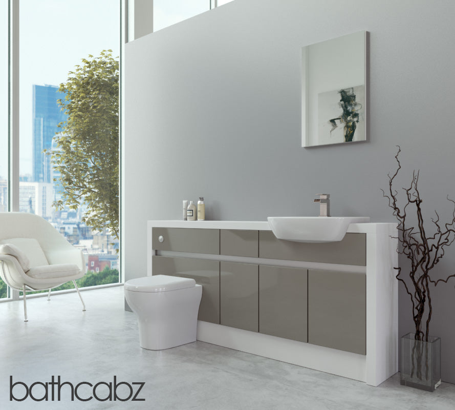 SIDONA WHITE MATT BASE UNITS BATHROOM FITTED FURNITURE