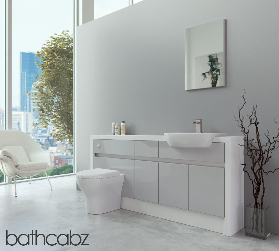 SIDONA WHITE MATT BASE UNITS BATHROOM FITTED FURNITURE