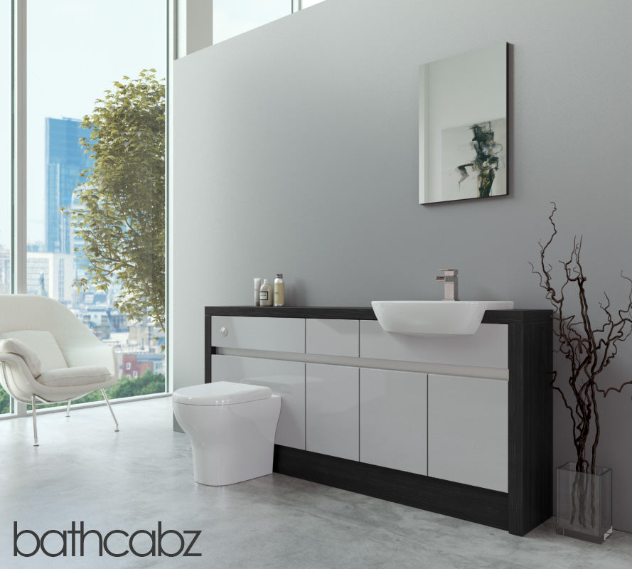 SIDONA HACIENDA BLACK BASE UNITS BATHROOM FITTED FURNITURE