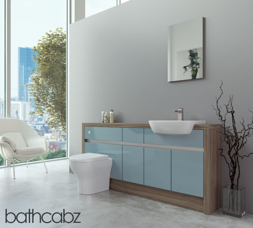 SIDONA DRIFTWOOD BASE UNITS BATHROOM FITTED FURNITURE