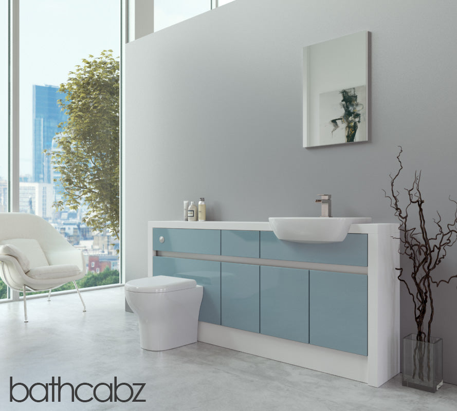 SIDONA WHITE MATT BASE UNITS BATHROOM FITTED FURNITURE