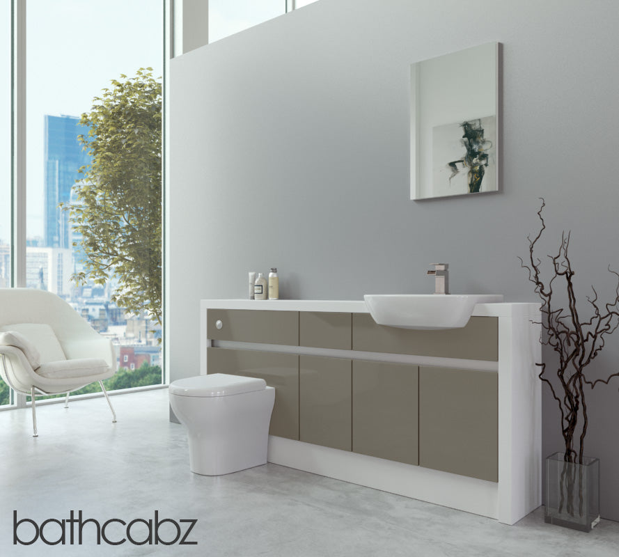 SIDONA WHITE MATT BASE UNITS BATHROOM FITTED FURNITURE