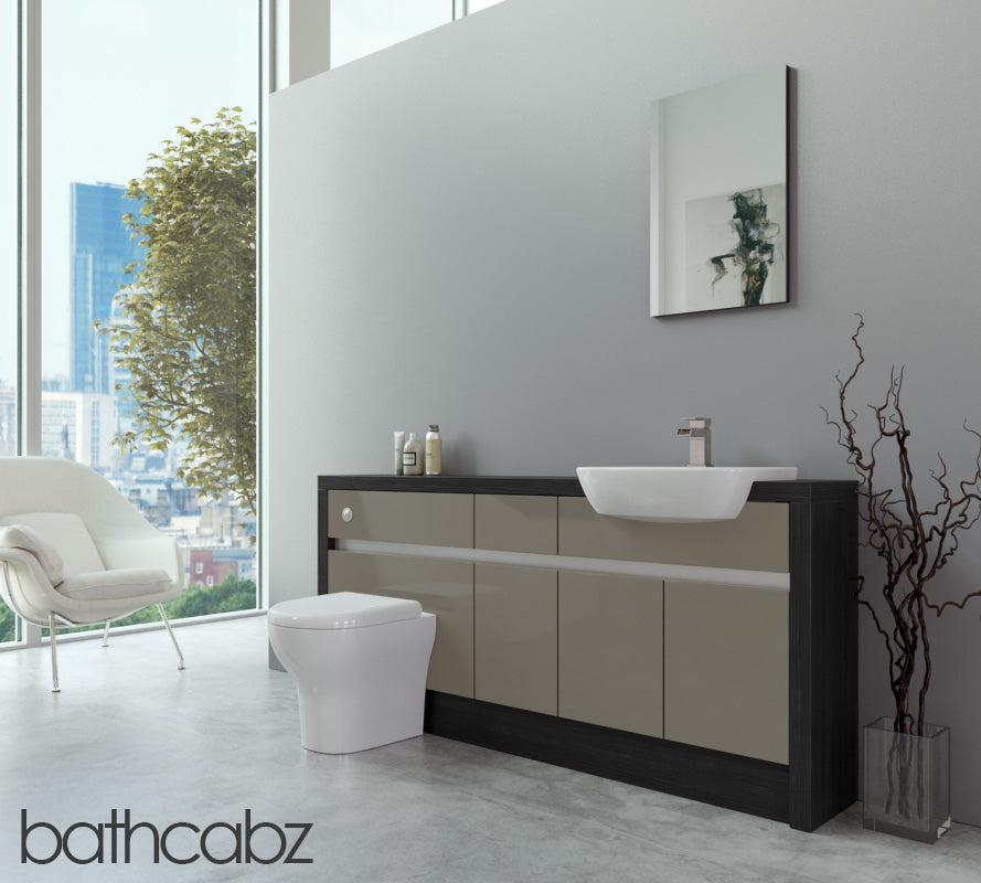 SIDONA HACIENDA BLACK BASE UNITS BATHROOM FITTED FURNITURE