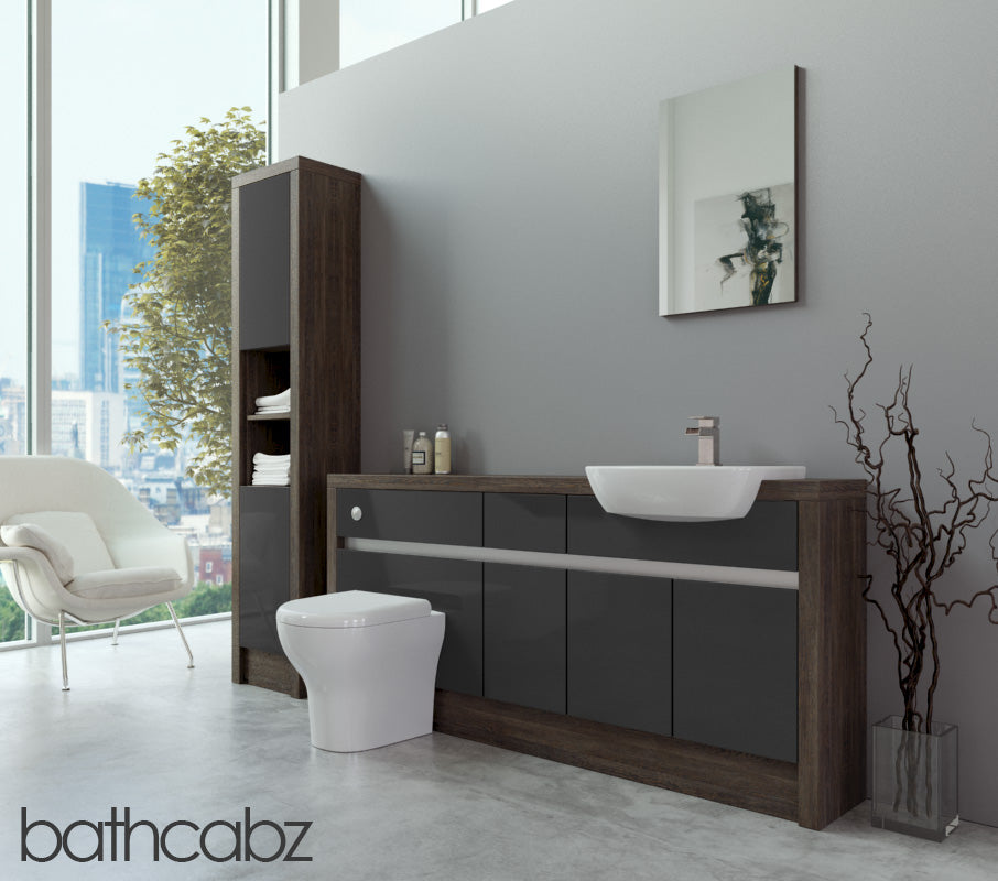 SIDONA MALI WENGE BASE & TALL UNIT BATHROOM FITTED FURNITURE