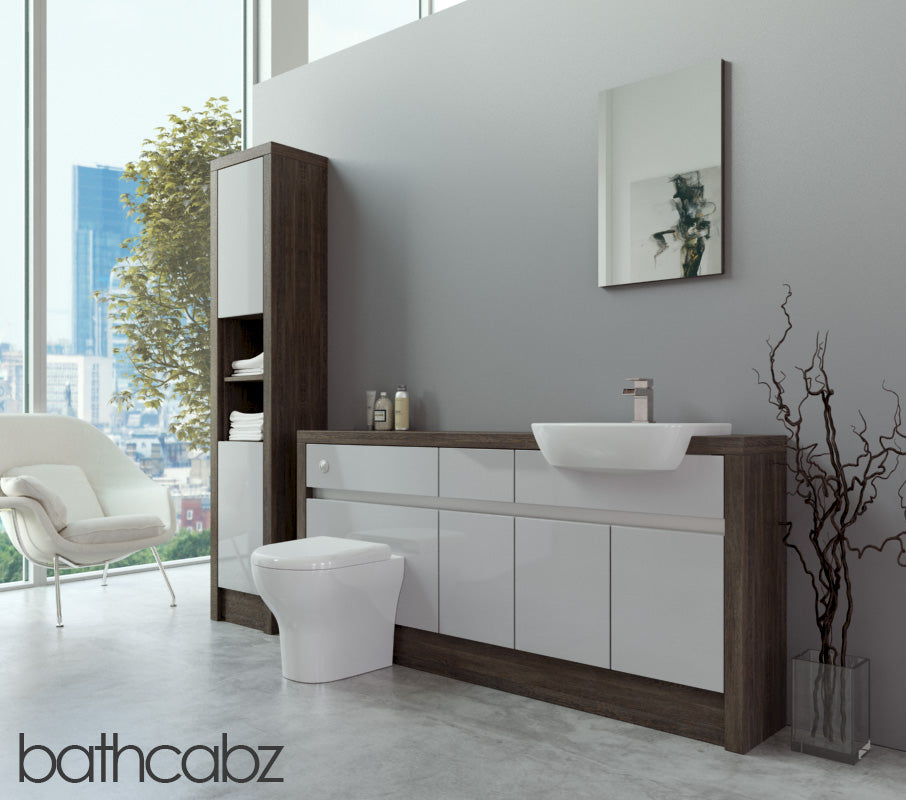 SIDONA MALI WENGE BASE & TALL UNIT BATHROOM FITTED FURNITURE