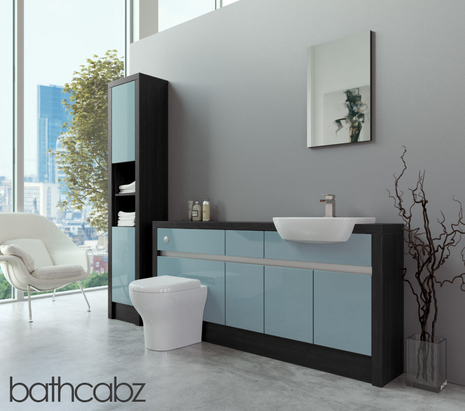 SIDONA HACIENDA BLACK BASE & TALL UNIT BATHROOM FITTED FURNITURE