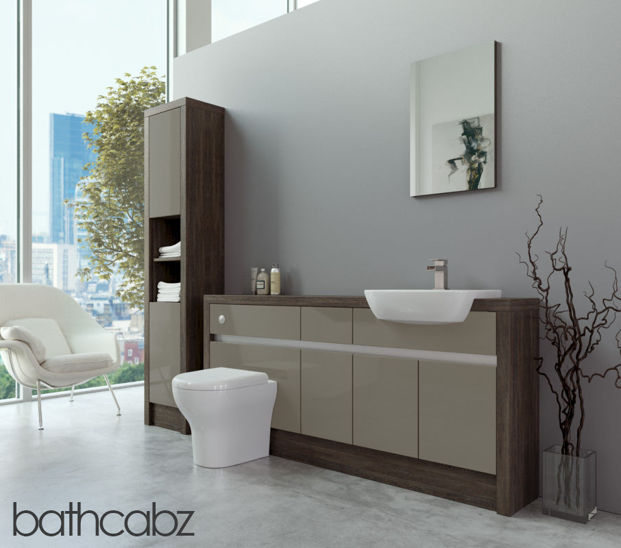 SIDONA MALI WENGE BASE & TALL UNIT BATHROOM FITTED FURNITURE