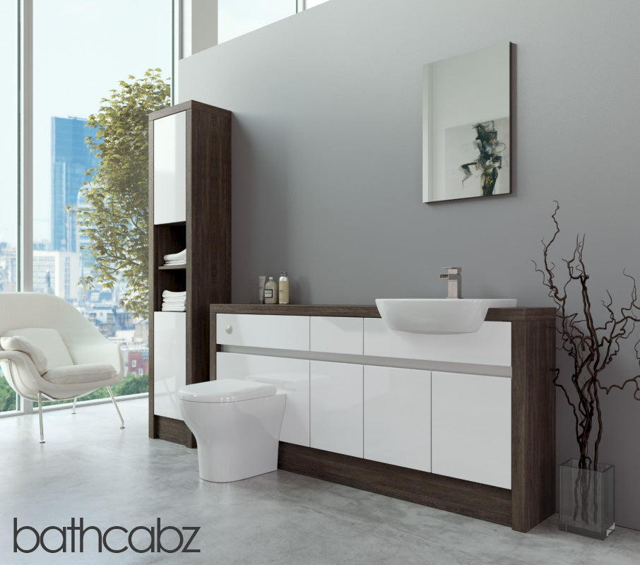 SIDONA MALI WENGE BASE & TALL UNIT BATHROOM FITTED FURNITURE
