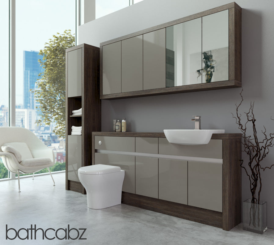 SIDONA MALI WENGE BASE, WALL & TALL UNIT BATHROOM FITTED FURNITURE