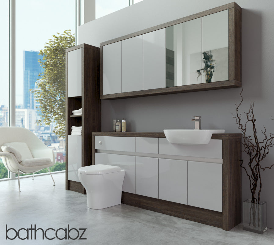 SIDONA MALI WENGE BASE, WALL & TALL UNIT BATHROOM FITTED FURNITURE