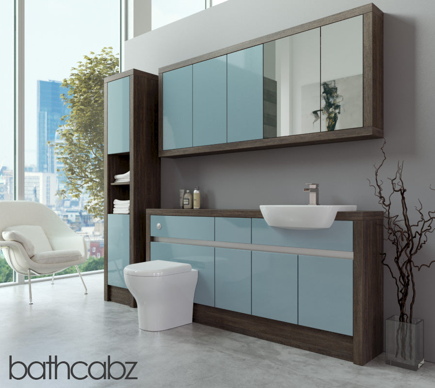 SIDONA MALI WENGE BASE, WALL & TALL UNIT BATHROOM FITTED FURNITURE