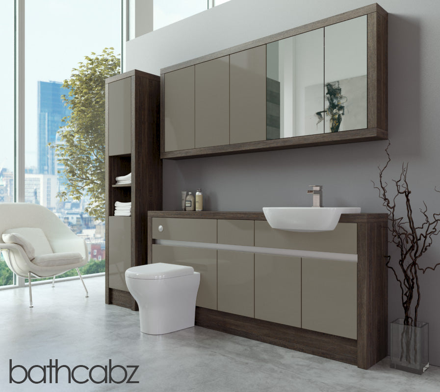 SIDONA MALI WENGE BASE, WALL & TALL UNIT BATHROOM FITTED FURNITURE