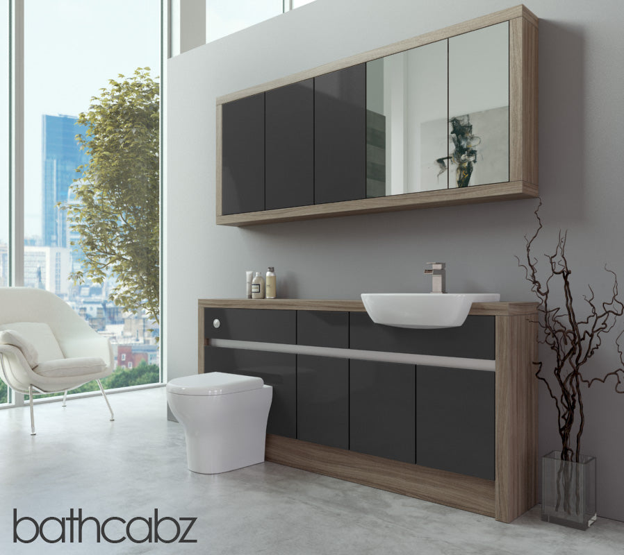 SIDONA DRIFTWOOD BASE & WALL UNITS BATHROOM FITTED FURNITURE