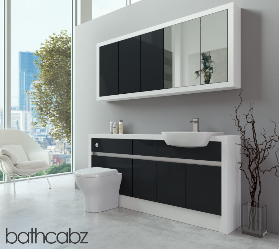 SIDONA WHITE MATT BASE & WALL UNITS BATHROOM FITTED FURNITURE