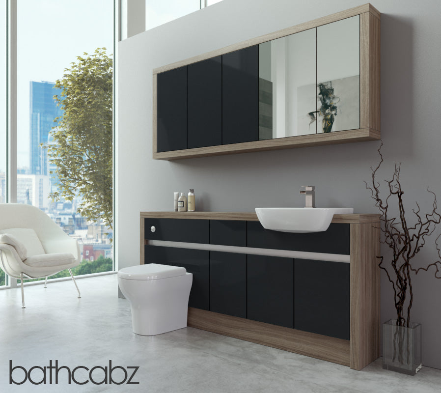 SIDONA DRIFTWOOD BASE & WALL UNITS BATHROOM FITTED FURNITURE
