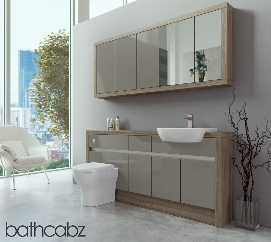 SIDONA DRIFTWOOD BASE & WALL UNITS BATHROOM FITTED FURNITURE