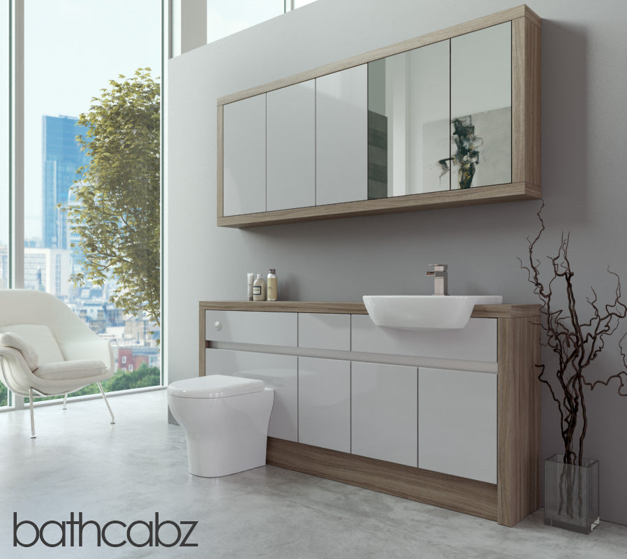 SIDONA DRIFTWOOD BASE & WALL UNITS BATHROOM FITTED FURNITURE