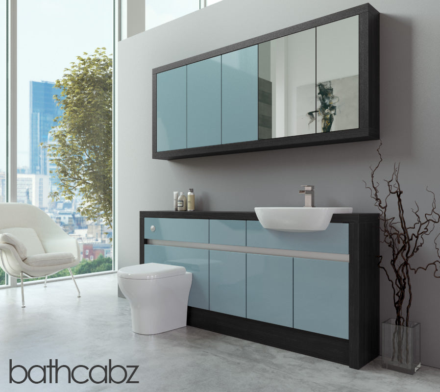 SIDONA HACIENDA BLACK BASE & WALL UNITS BATHROOM FITTED FURNITURE