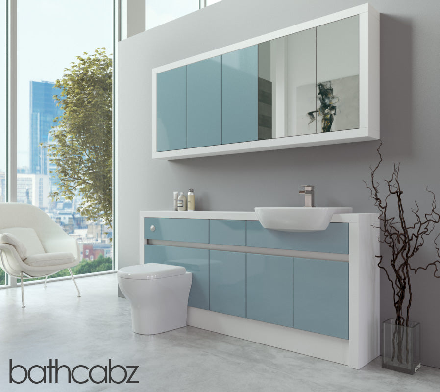 SIDONA WHITE MATT BASE & WALL UNITS BATHROOM FITTED FURNITURE