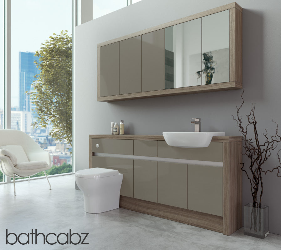 SIDONA DRIFTWOOD BASE & WALL UNITS BATHROOM FITTED FURNITURE