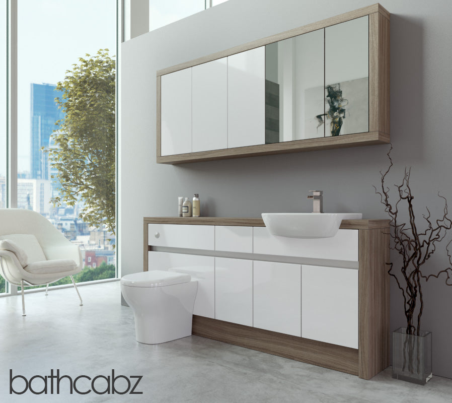 SIDONA DRIFTWOOD BASE & WALL UNITS BATHROOM FITTED FURNITURE