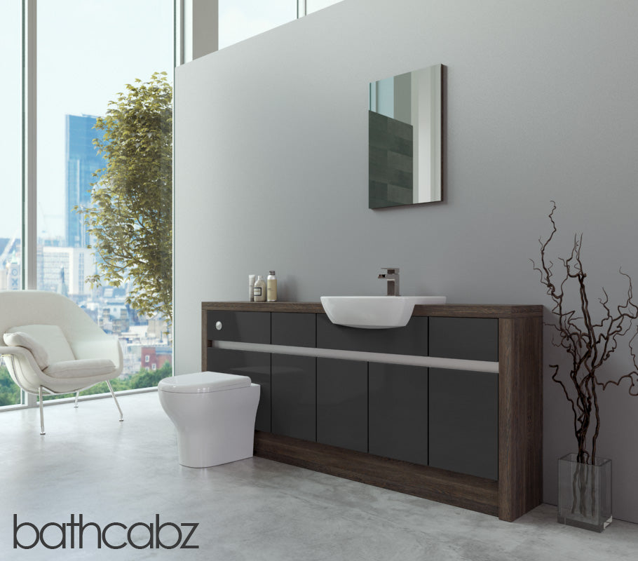 SIDONA MALI WENGE BASE UNITS BATHROOM FITTED FURNITURE