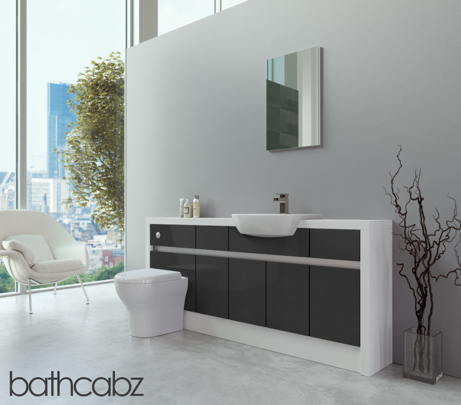 SIDONA WHITE MATT BASE UNITS BATHROOM FITTED FURNITURE
