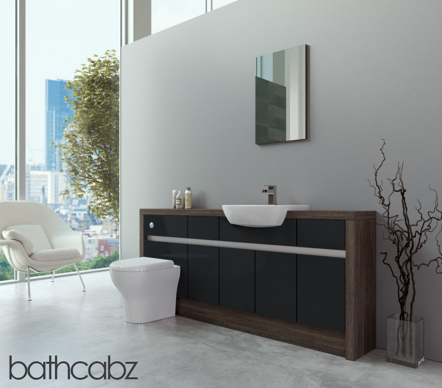 SIDONA MALI WENGE BASE UNITS BATHROOM FITTED FURNITURE