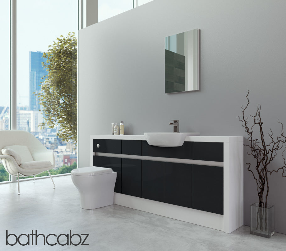 SIDONA WHITE MATT BASE UNITS BATHROOM FITTED FURNITURE